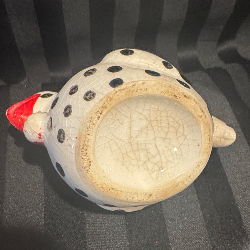 Rustic Matching Polka Dot Rooster/Chicken Sugar Bowl and Creamer - Picture 5 of 16